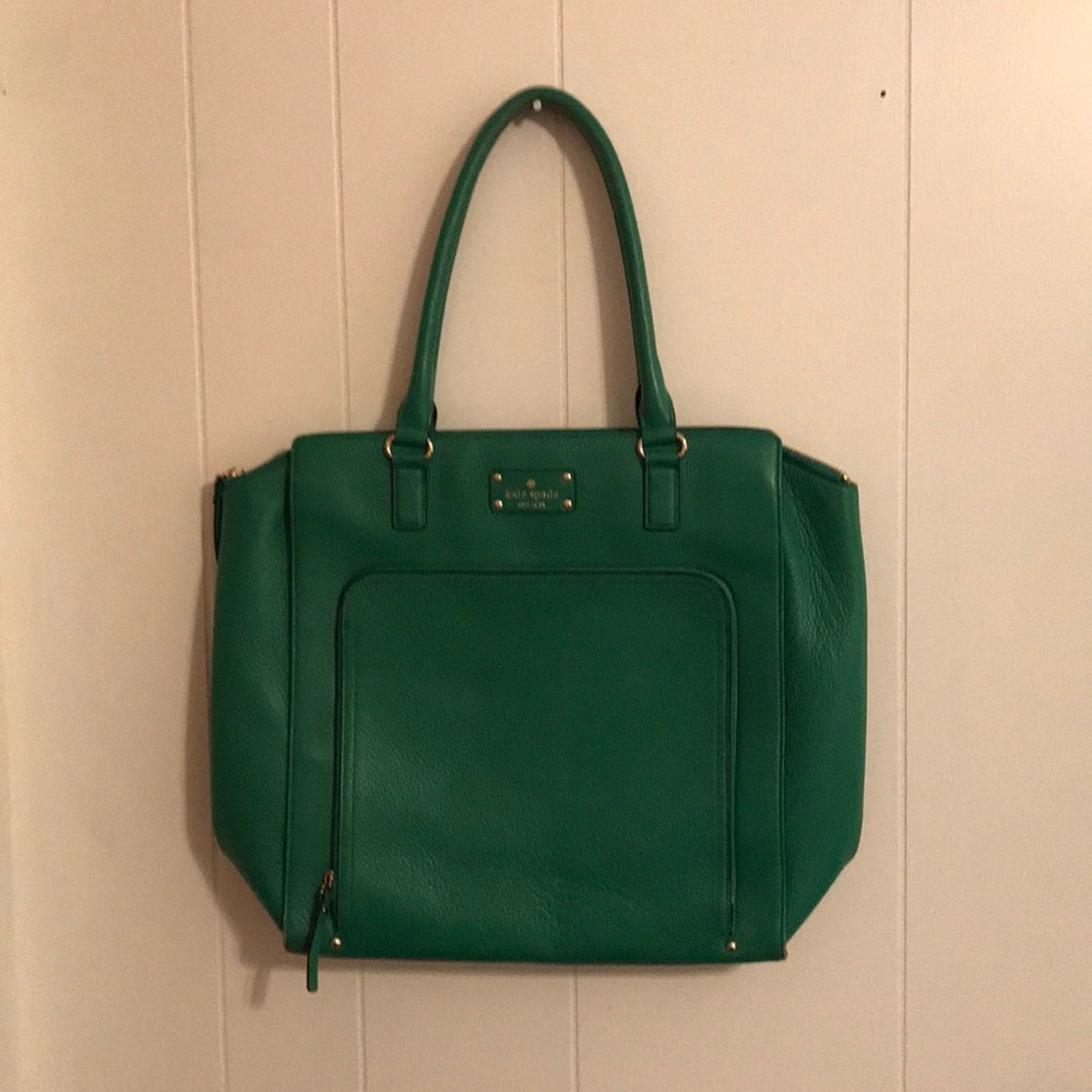 Authentic Kate Spade Green leather tote